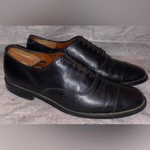 Allen Edmonds Boardroom Black Leather Cap Toe Oxford Dress Shoes 11 USA Narrow